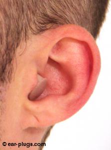  ear wearing  Mack'sMack's Ultra Soft, side angle view