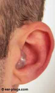  ear wearing  Etymotic ResearchER15, side angle view