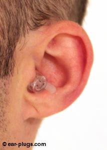  ear wearing  Etymotic ResearchER20XS, side angle view